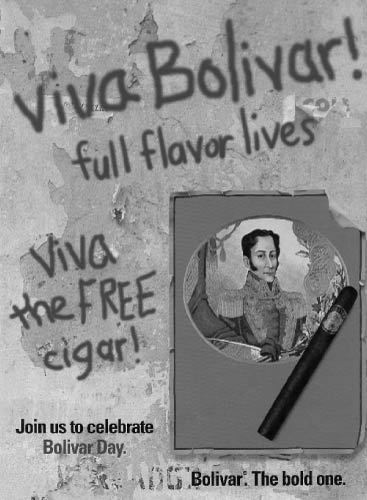 Viva Bolívar ! Viva the free cigar ! Join us to celebrate Bolívar day.